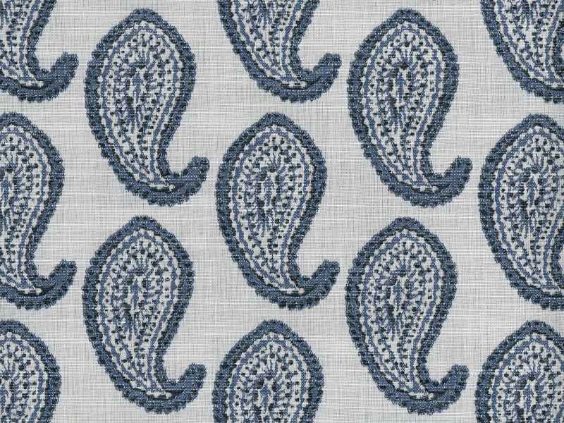 Sample of Perennials Market Paisley Chambray 759-291 Upholstery Fabric