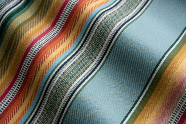 Sample of Perennials Serape Stripe Agua Fresca 455-710 Far West Liz Lambert Collection Upholstery Fabric
