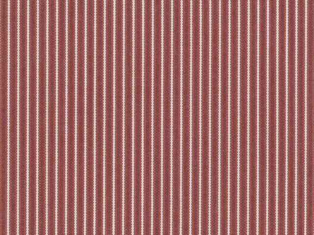 Sample of Perennials Ticking Stripe Geranium Red 805-75 Camp Wannagetaway Collection Upholstery Fabric