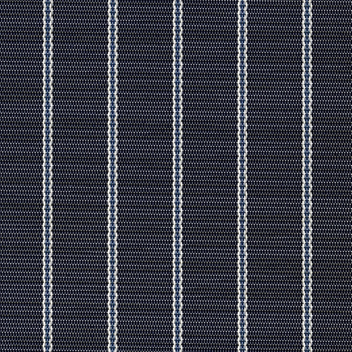 Sample of Phifertex Stripes Whisper Stripe Navy LPU 42x14 54 - inch Sling Upholstery Fabric