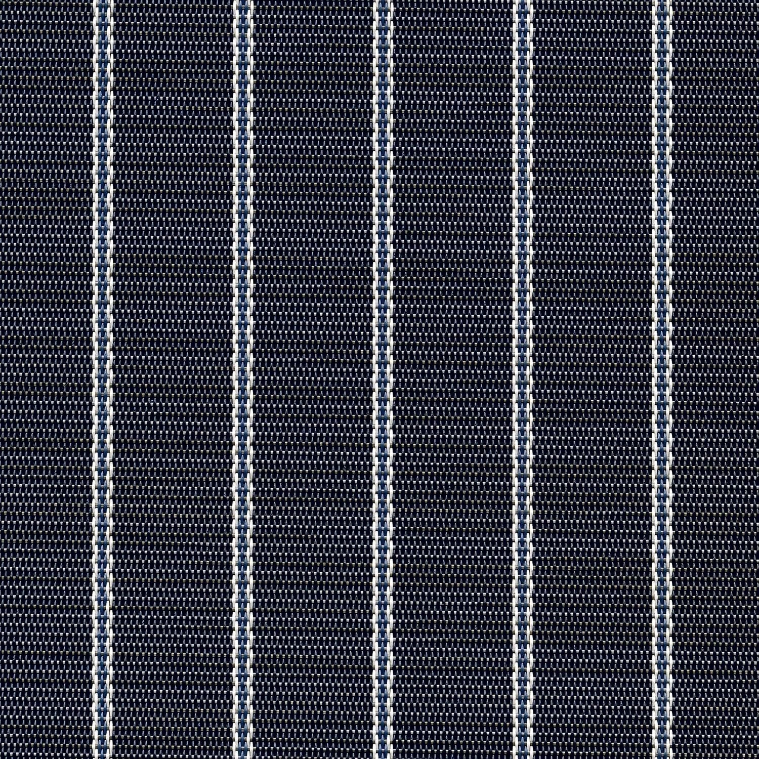 Sample of Phifertex Stripes Whisper Stripe Navy LPU 42x14 54 - inch Sling Upholstery Fabric