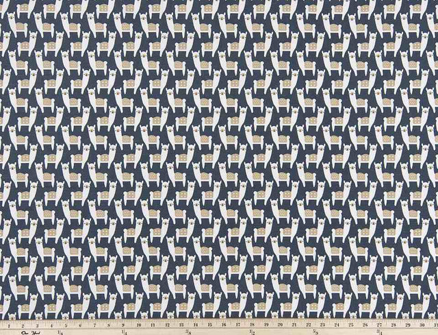 Premier Prints Alpaca Farm Spruce Blue Mojave Awendela Collection Multipurpose Fabric