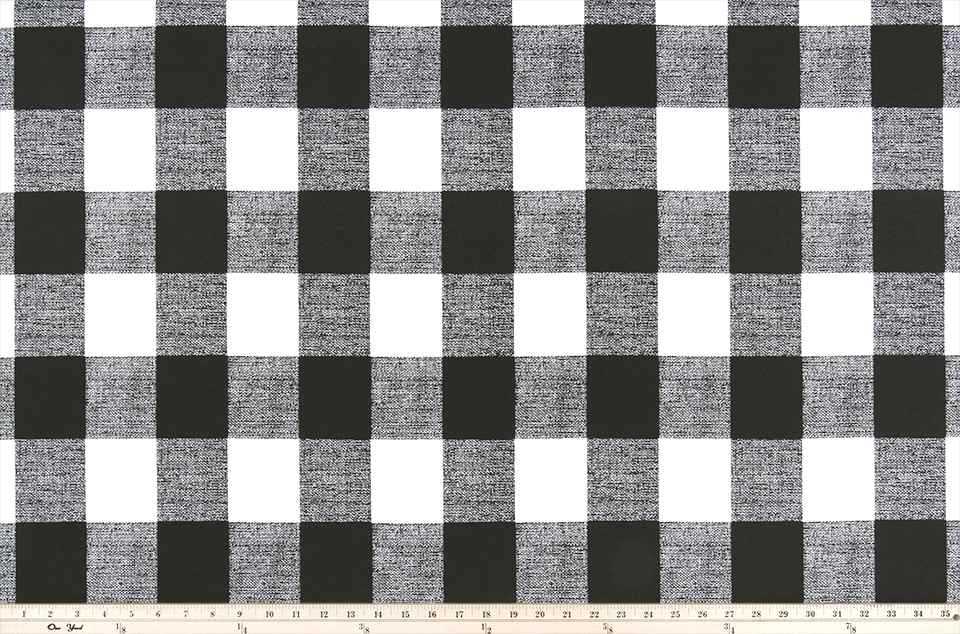 Sample of Premier Prints Anderson Black Outdoor Anderson Collection Upholstery Fabric