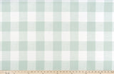 Sample of Premier Prints Anderson Blue Stone / Luxe Polyester Outdoor Anderson Collection Upholstery Fabric