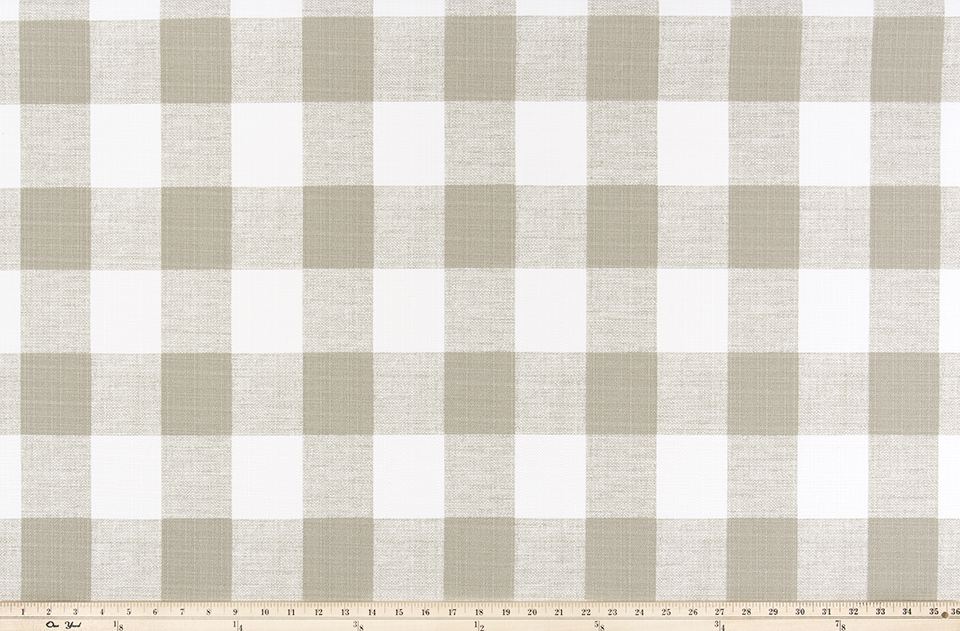 Sample of Premier Prints Anderson Coconut / Luxe Polyester Outdoor Anderson Collection Upholstery Fabric
