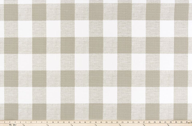 Sample of Premier Prints Anderson Coconut / Luxe Polyester Outdoor Anderson Collection Upholstery Fabric