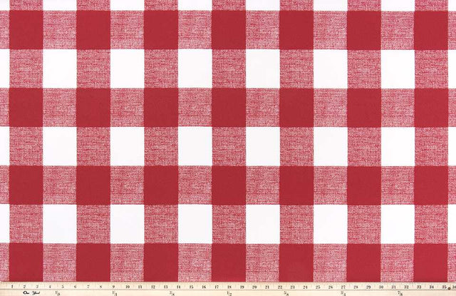 Sample of Premier Prints Anderson Rojo Outdoor Anderson Collection Upholstery Fabric