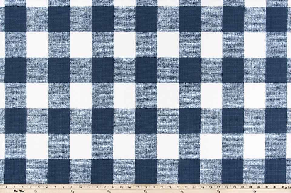 Sample of Premier Prints Anderson Zaffre / Luxe Polyester Outdoor Anderson Collection Upholstery Fabric