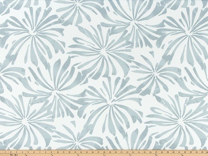 Sample of Premier Prints Aria Belmont Blue Upholstery Fabric