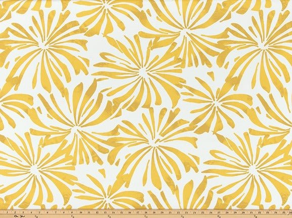 Sample of Premier Prints Aria Spice Yellow Upholstery Fabric
