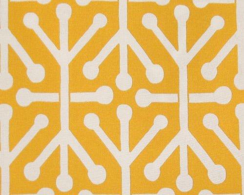 Sample of Premier Prints Aruba Citrus Yellow Upholstery Fabric