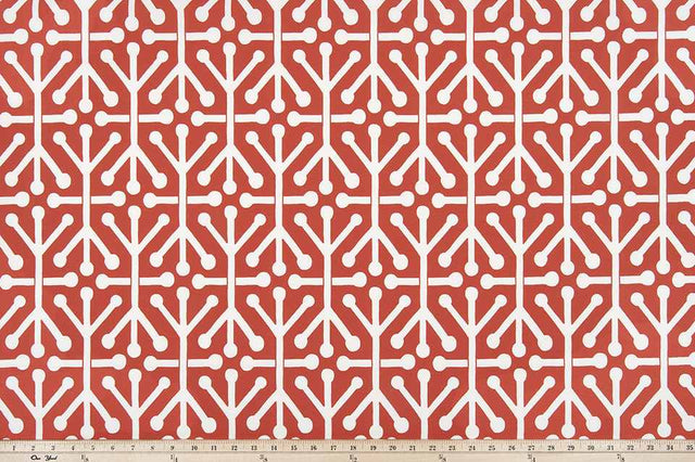 Sample of Premier Prints Aruba Orange Upholstery Fabric