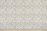 Sample of Premier Prints Athens Coconut / Polyester Serene Escape Collection Upholstery Fabric