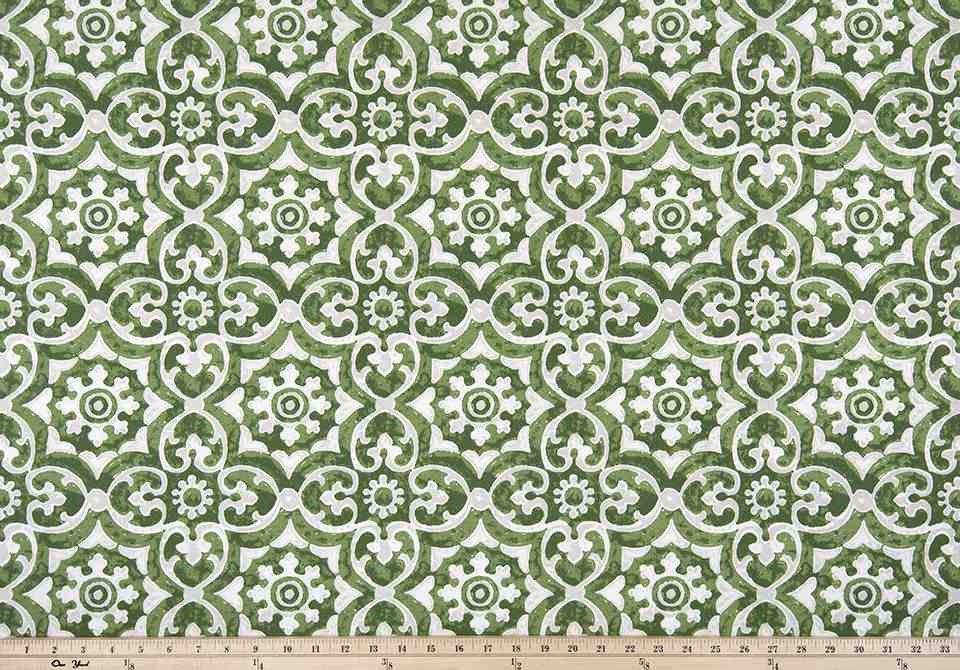 Sample of Premier Prints Athens Herb / Polyester Serene Escape Collection Upholstery Fabric