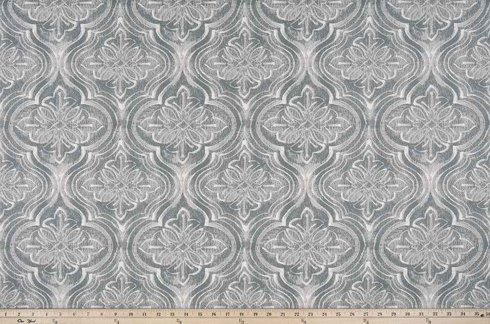 Sample of Premier Prints Atlantic Sea Salt / Polyester Boardwalk Outdoor Collection Upholstery Fabric