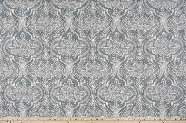 Sample of Premier Prints Atlantic Sea Salt / Polyester Boardwalk Outdoor Collection Upholstery Fabric