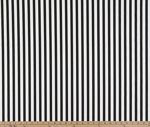 Premier Prints Basic Stripe Black Premier Basics Collection Multipurpose Fabric