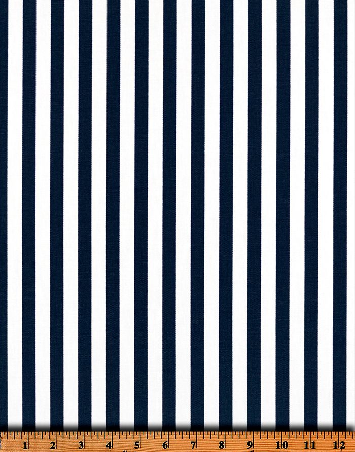 Premier Prints Basic Stripe Premier Navy Premier Basics Collection Multipurpose Fabric