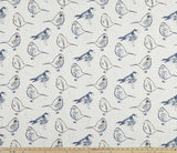 Premier Prints Bird Toile Regal Blue Slub Canvas Chinoiserie Collection Multipurpose Fabric