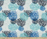 Sample of Premier Prints Blooms Blue Vista Upholstery Fabric