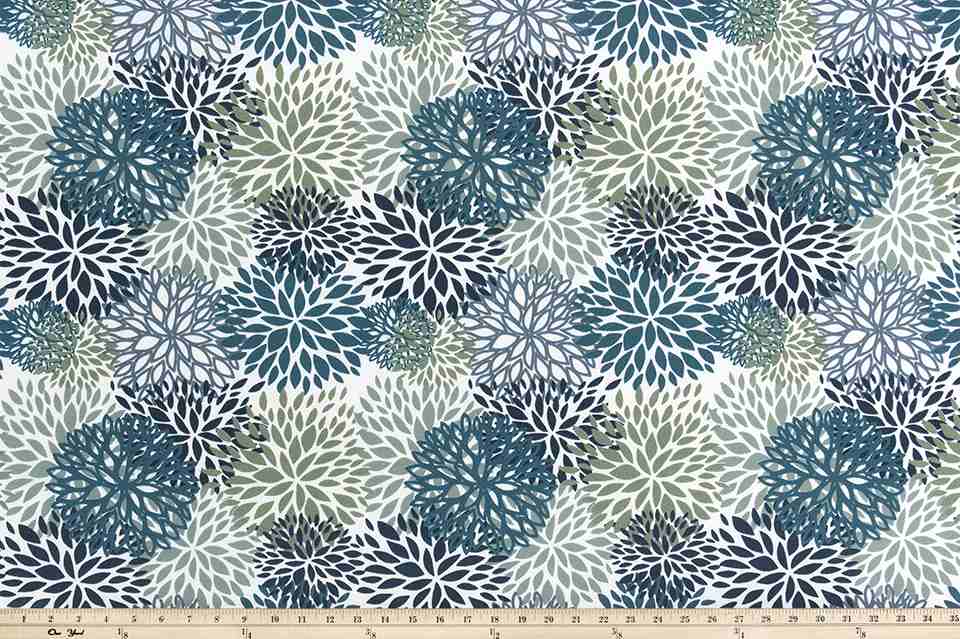 Sample of Premier Prints Blooms Oxford Polyester Garden Retreat Outdoor Collection Upholstery Fabric