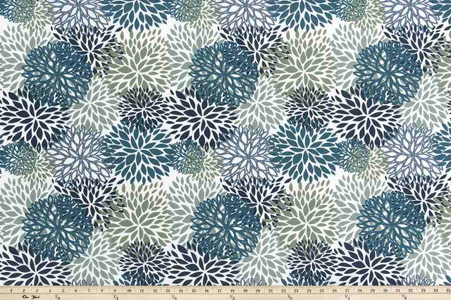 Sample of Premier Prints Blooms Oxford Polyester Garden Retreat Outdoor Collection Upholstery Fabric