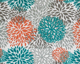 Sample of Premier Prints Blooms Pacific Upholstery Fabric