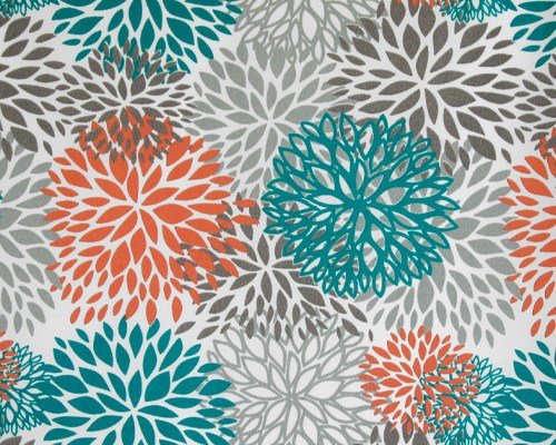 Sample of Premier Prints Blooms Pacific Upholstery Fabric