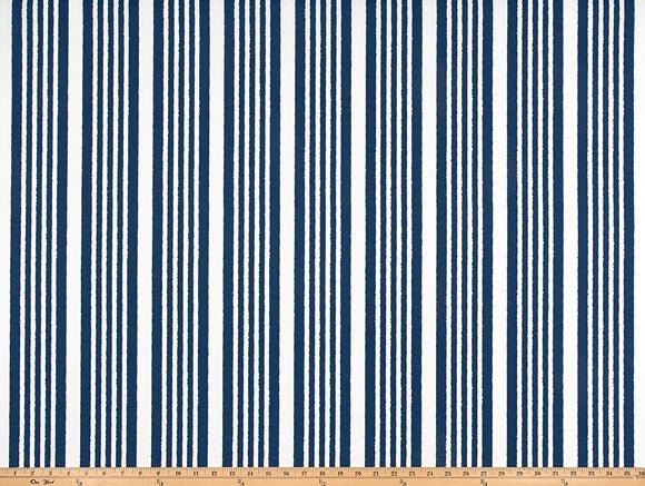 Sample of Premier Prints Bodie Courtyard Navy Upholstery Fabric