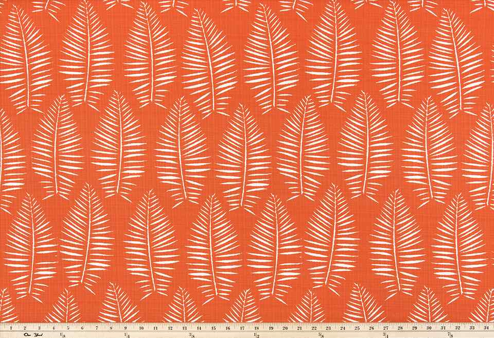 Sample of Premier Prints Breeze Marmalade / Luxe Polyester Upholstery Fabric