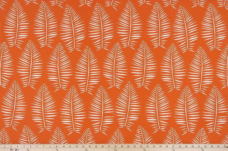 Sample of Premier Prints Breeze Marmalade / Polyester Boardwalk Outdoor Collection Upholstery Fabric