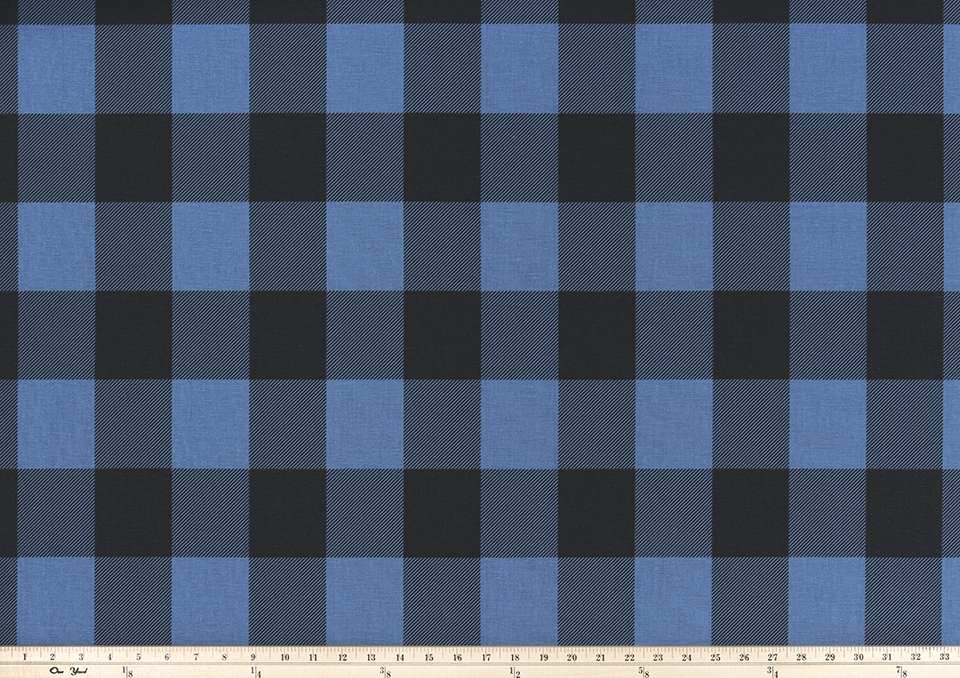 Premier Prints Buffalo Check Chill / Black Premier Basics Collection Multipurpose Fabric