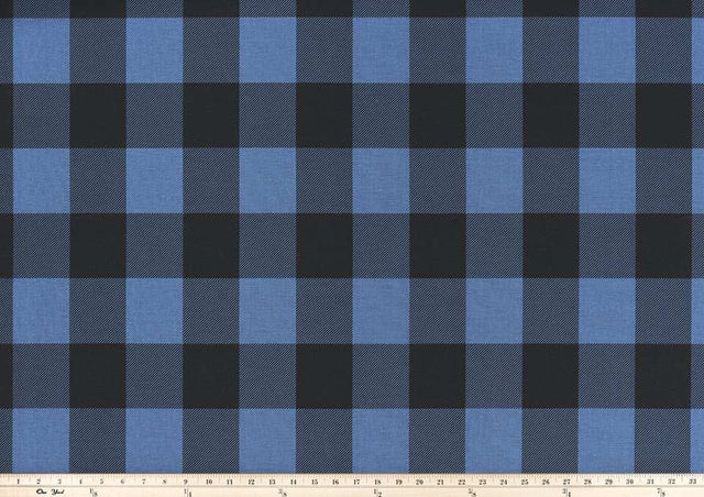 Premier Prints Buffalo Check Chill / Black Premier Basics Collection Multipurpose Fabric