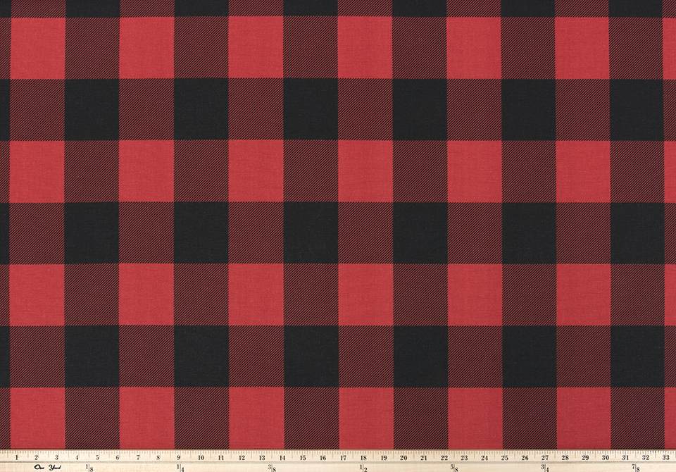 Premier Prints Buffalo Check Red / Black Premier Basics Collection Multipurpose Fabric