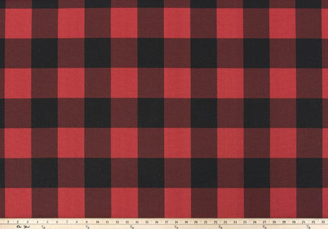 Premier Prints Buffalo Check Red / Black Premier Basics Collection Multipurpose Fabric