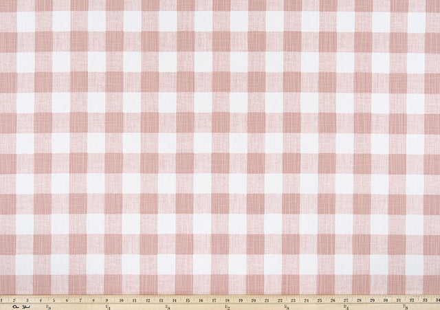 Premier Prints Buffalo Plaid Blush Slub Canvas Premier Basics Collection Multipurpose Fabric