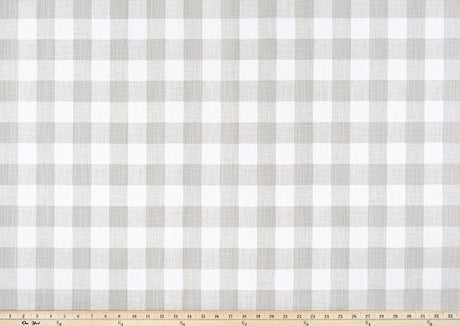 Premier Prints Buffalo Plaid French Grey Slub Canvas Premier Basics Collection Multipurpose Fabric