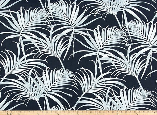 Sample of Premier Prints Cabrillo Passport Navy Upholstery Fabric