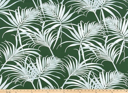 Sample of Premier Prints Cabrillo Tropic Green Upholstery Fabric