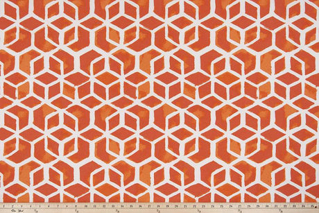 Sample of Premier Prints Celtic Marmalade / Polyester Boardwalk Outdoor Collection Upholstery Fabric