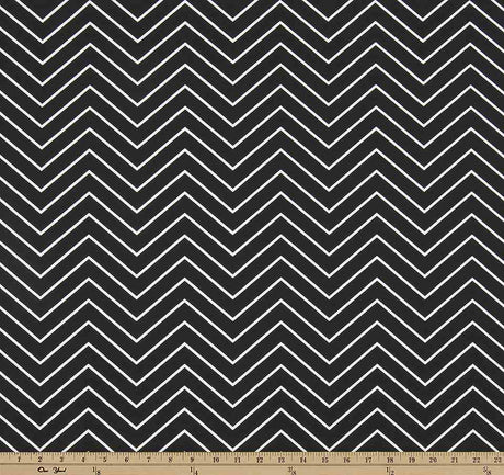 Premier Prints Chevron Black Premier Basics Collection Multipurpose Fabric