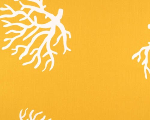 Sample of Premier Prints Coral Yellow Upholstery Fabric
