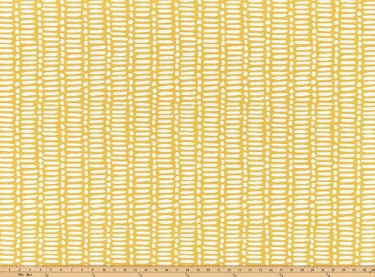 Sample of Premier Prints Deja Spice Yellow Upholstery Fabric