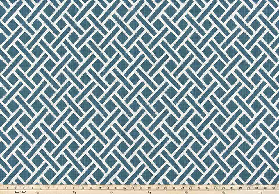 Sample of Premier Prints Eastwood Deep River Luxe Polyester Garden Retreat Outdoor Collection Upholstery Fabric