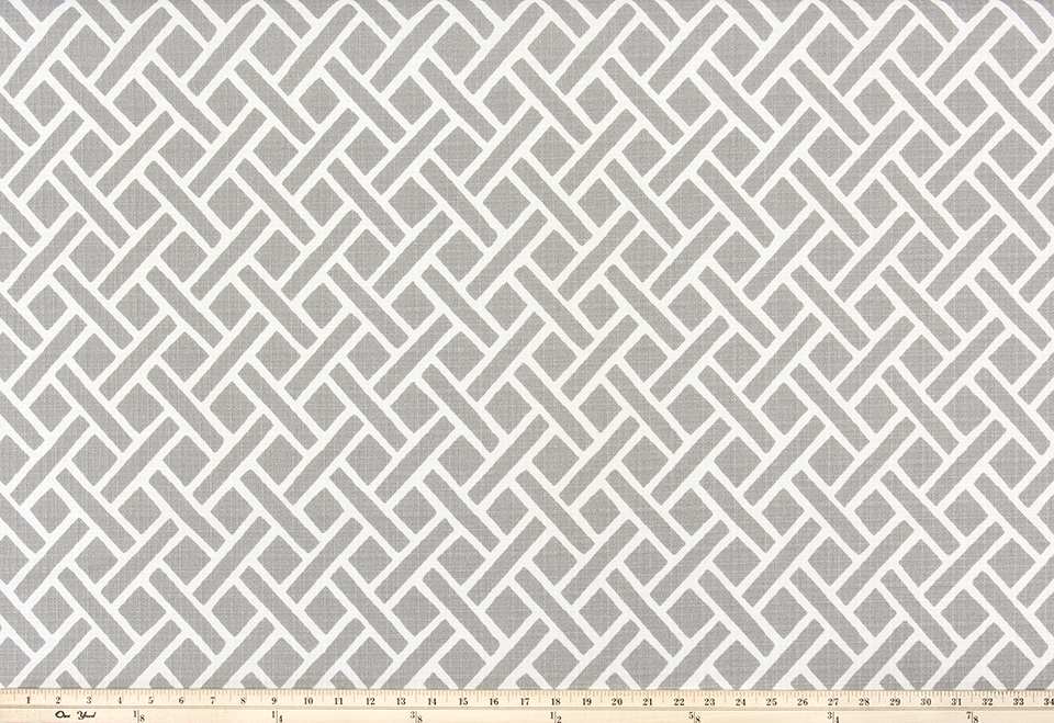 Sample of Premier Prints Eastwood Grey Luxe Polyester Garden Retreat Outdoor Collection Upholstery Fabric