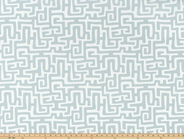 Sample of Premier Prints Enid Belmont Blue Upholstery Fabric