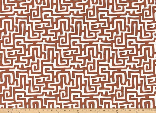 Sample of Premier Prints Enid Sunstone Upholstery Fabric