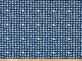 Sample of Premier Prints Farley Courtyard Navy Upholstery Fabric