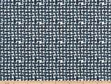Sample of Premier Prints Farley Passport Navy Upholstery Fabric