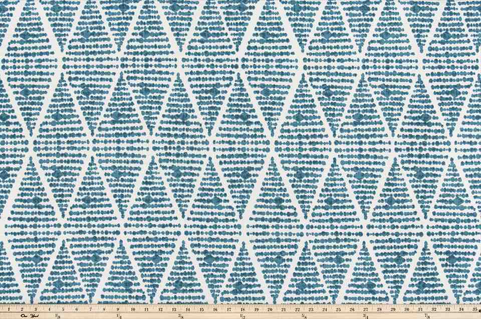 Sample of Premier Prints Foster Deep River Luxe Polyester Garden Retreat Outdoor Collection Upholstery Fabric